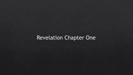 Revelation Chapter One