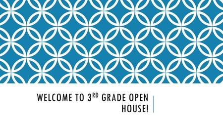 Welcome to 3rd grade open house!