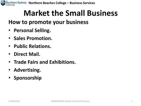 Market the Small Business