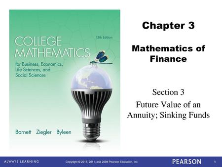 Chapter 3 Mathematics of Finance