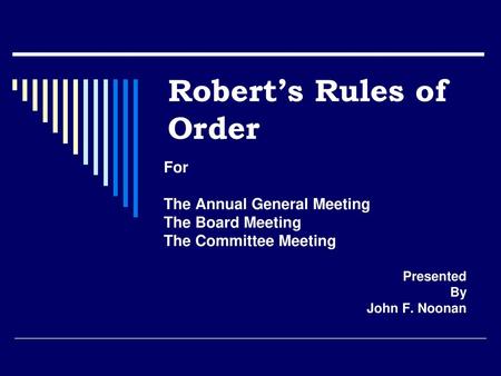 Robert’s Rules of Order