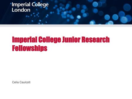 Imperial College Junior Research Fellowships