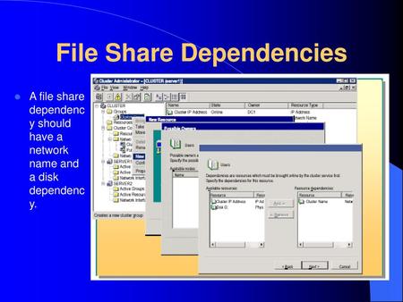 File Share Dependencies