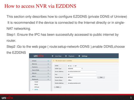 How to access NVR via EZDDNS