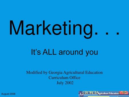 Modified by Georgia Agricultural Education Curriculum Office