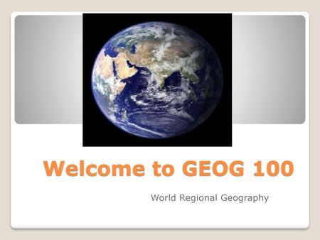 World Regional Geography