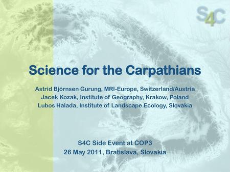 Science for the Carpathians