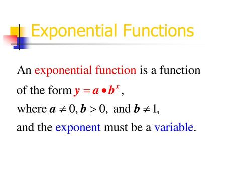 Exponential Functions