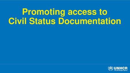 Promoting access to Civil Status Documentation