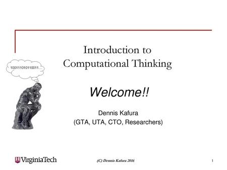 Introduction to Computational Thinking