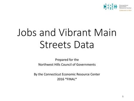 Jobs and Vibrant Main Streets Data