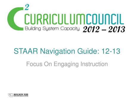 STAAR Navigation Guide: 12-13