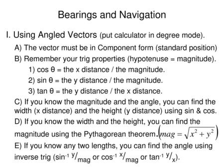 Bearings and Navigation