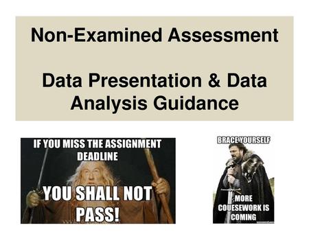 Non-Examined Assessment Data Presentation & Data Analysis Guidance