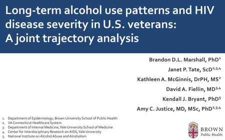 Long-term alcohol use patterns and HIV disease severity in U. S