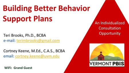 Building Better Behavior Support Plans