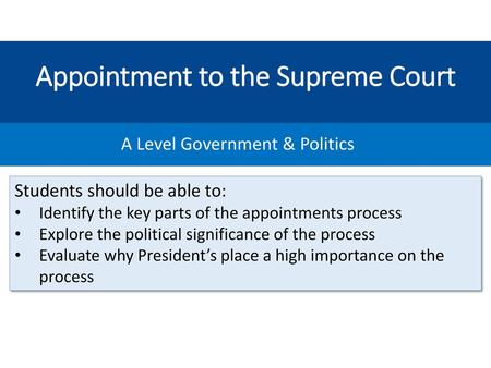 Appointment to the Supreme Court