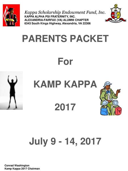 PARENTS PACKET For KAMP KAPPA 2017 July , 2017