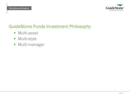 GuideStone Funds Investment Philosophy