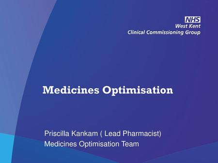 Medicines Optimisation