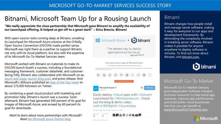 MICROSOFT GO-TO-MARKET SERVICES SUCCESS STORY