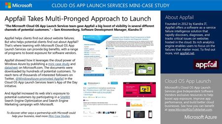 Cloud OS App Launch Services MINI-Case Study