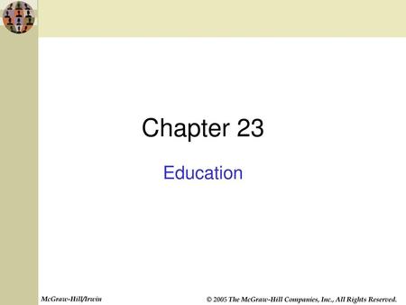 Chapter 23 Education.