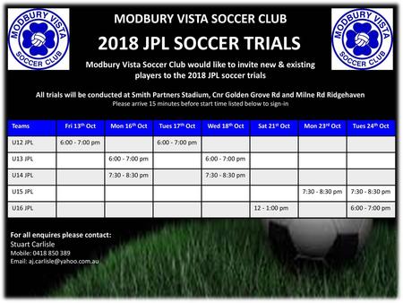 MODBURY VISTA SOCCER CLUB