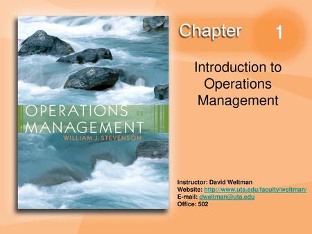 Introduction to Operations Management