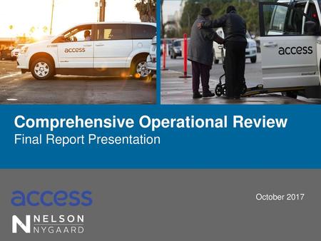 Comprehensive Operational Review Final Report Presentation