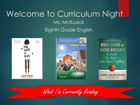 Welcome to Curriculum Night