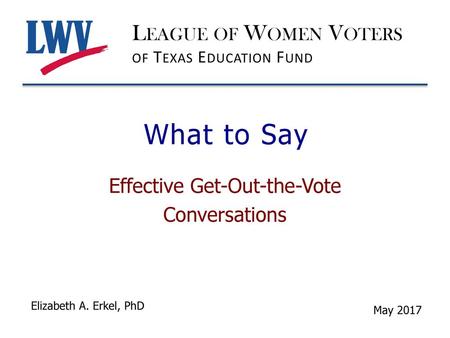 Effective Get-Out-the-Vote Conversations