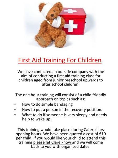 First Aid Training For Children