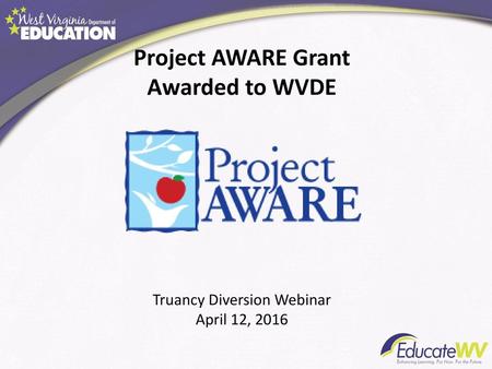 Project AWARE Grant Awarded to WVDE