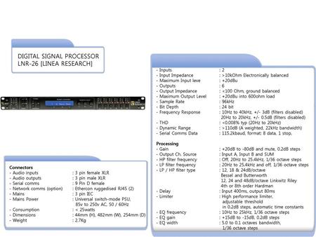 DIGITAL SIGNAL PROCESSOR LNR-26 [LINEA RESEARCH]