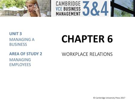 CHAPTER 6 WORKPLACE RELATIONS.