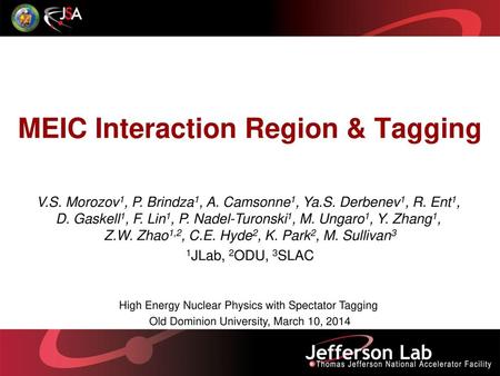 MEIC Interaction Region & Tagging