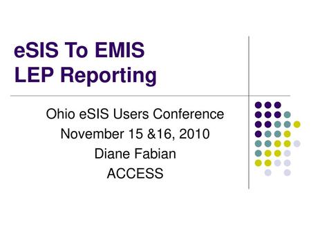 eSIS To EMIS LEP Reporting