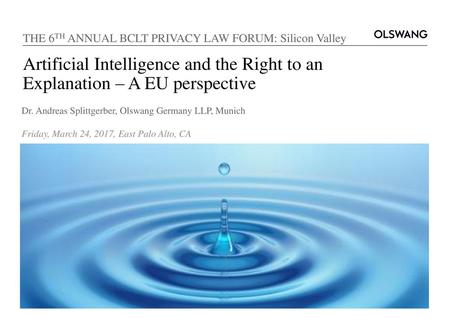 THE 6TH ANNUAL BCLT PRIVACY LAW FORUM: Silicon Valley