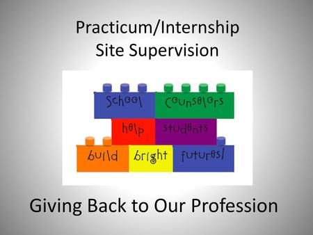 Practicum/Internship Site Supervision