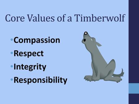 Core Values of a Timberwolf