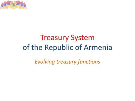 Treasury System of the Republic of Armenia