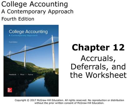 College Accounting A Contemporary Approach