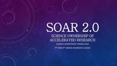 SOAR 2.0 Science ownership of accelerated research