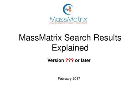 MassMatrix Search Results Explained