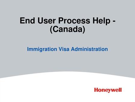 End User Process Help - (Canada)