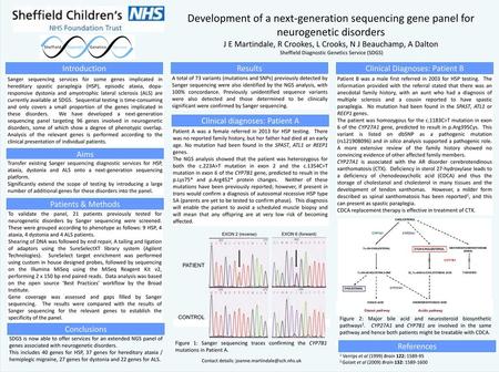 Development of a next-generation sequencing gene panel for neurogenetic disorders J E Martindale, R Crookes, L Crooks, N J Beauchamp, A Dalton Sheffield.