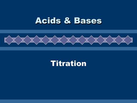 Acids & Bases Titration.