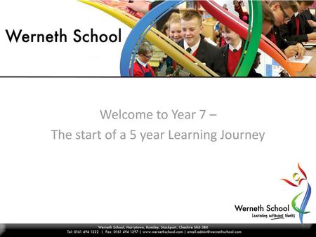 Welcome to Year 7 – The start of a 5 year Learning Journey