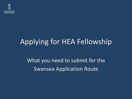 Applying for HEA Fellowship